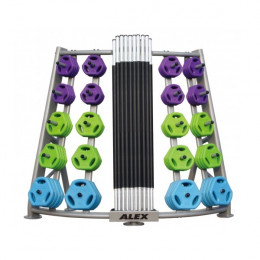 Стойки под оборудование: Стойка для хранения штанг для аэробики Alex