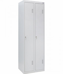 Шкафы: Шкаф одежный металлический на 2 ячейки, ширина ячейки 30см