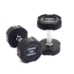 Силовые тренажеры: Гантель Hammer Strength 10 кг уретановая